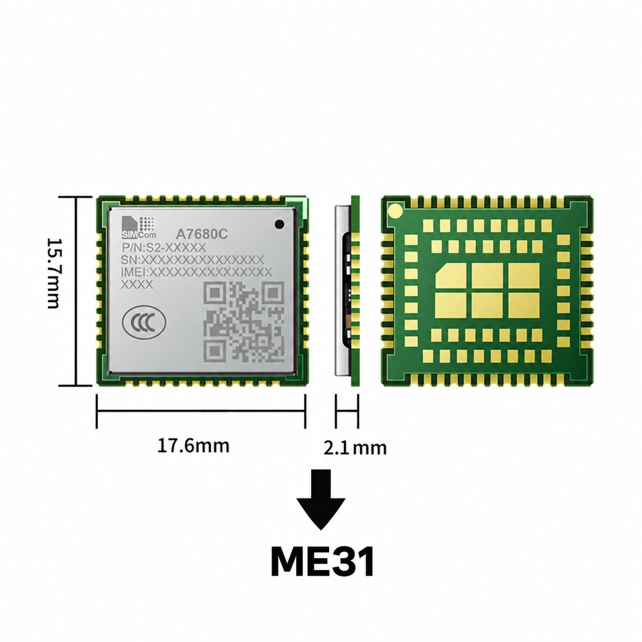 ماژول A7680C LNXY سیم کام 4G-LTE مخصوص نیولند ME31