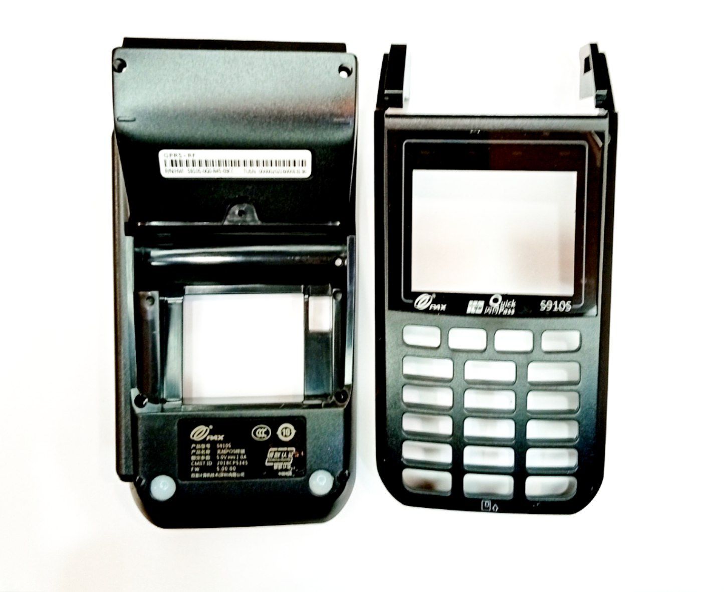 قاب زیر و روی مشکی S910 همراه گلس