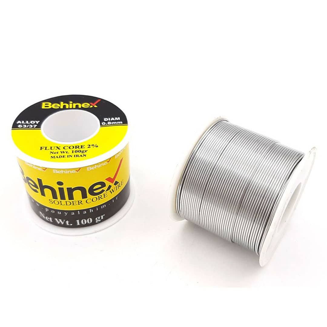 سیم لحیم 100 گرمی بهینکس 0.8mm