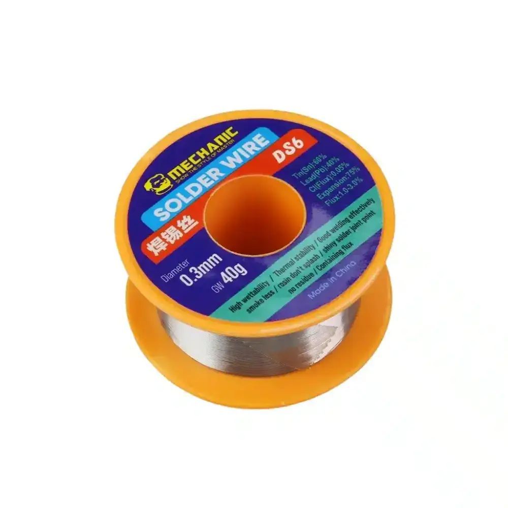 سیم لحیم 40 گرمی 0.3mm مکانیک Ds6